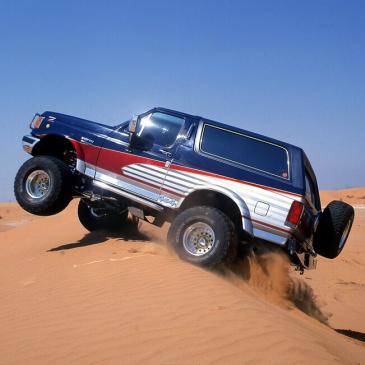 This Custom 1974 Half-cab Bronco has Some Serious Kick